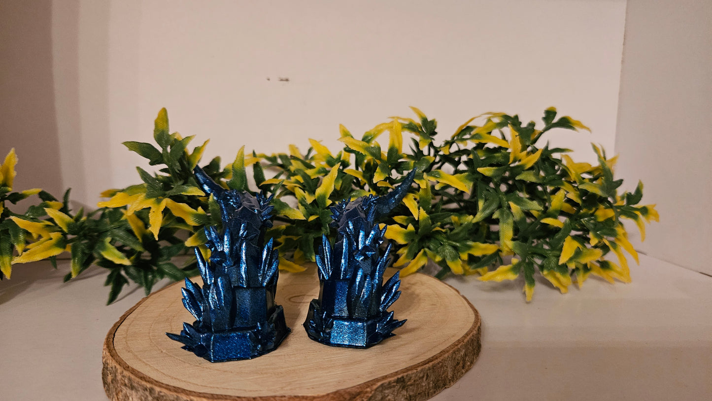 Verschiedene 3D-gedruckte Resin-Hörner für Cosplay – Kristallartige Dämonenhörner | Handgefertigte Accessoires für Fantasy & Anime Kostüme