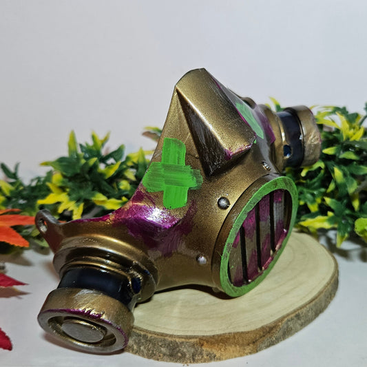 Handbemalte Jinx Gasmaske | Perfekt für Cosplay & Gaming | 3D-gedruckt aus PLA