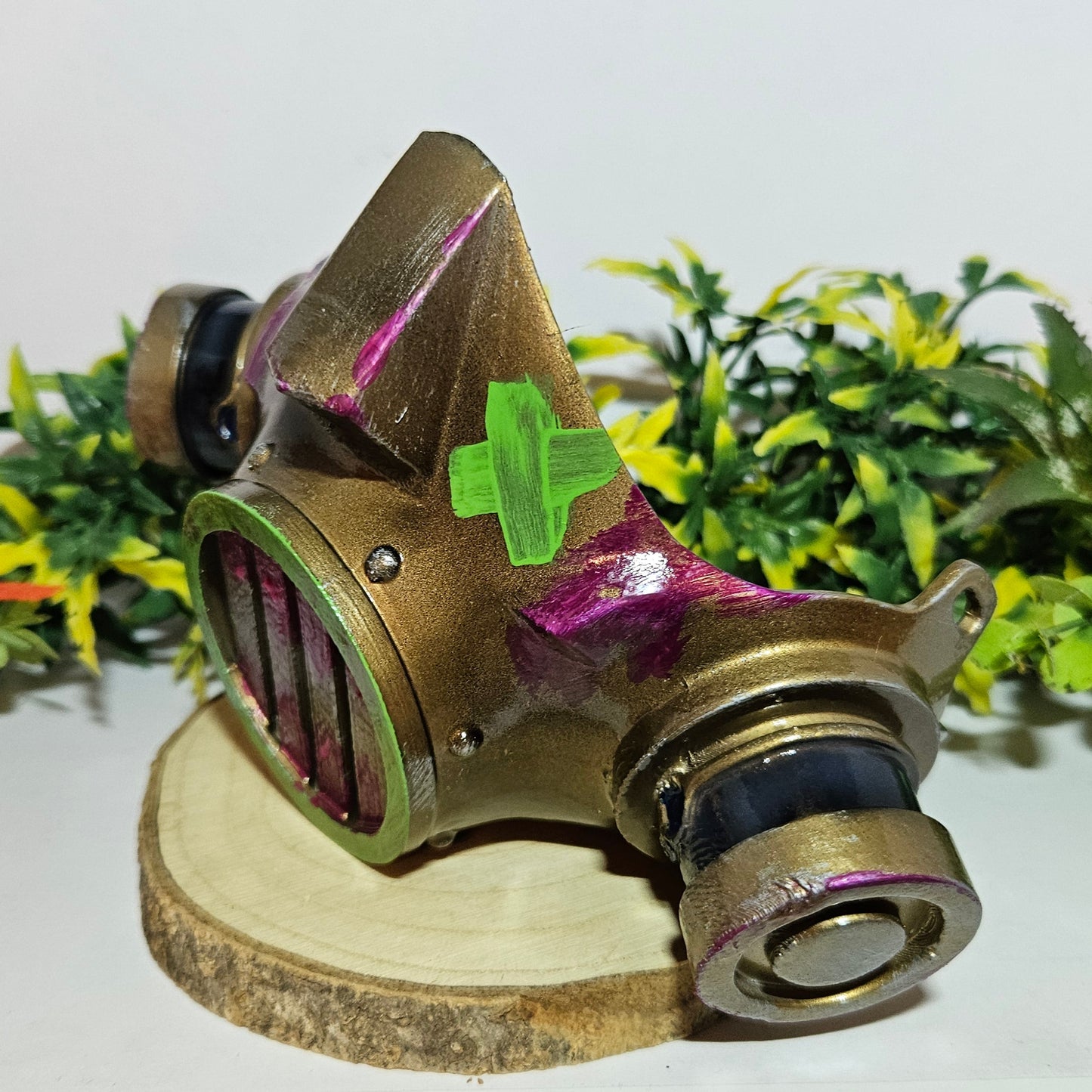 Handbemalte Jinx Gasmaske | Perfekt für Cosplay & Gaming | 3D-gedruckt aus PLA
