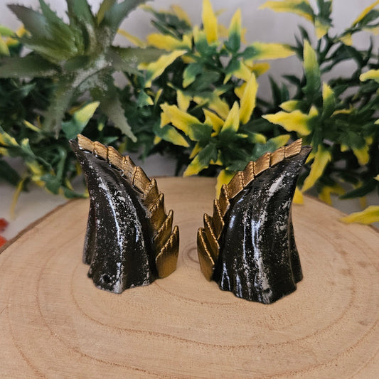 Cosplay Hörner – Handbemalte 3D-Druck Hörner aus PLA mit Nylonband – Fantasy Accessoire für LARP & Kostüm