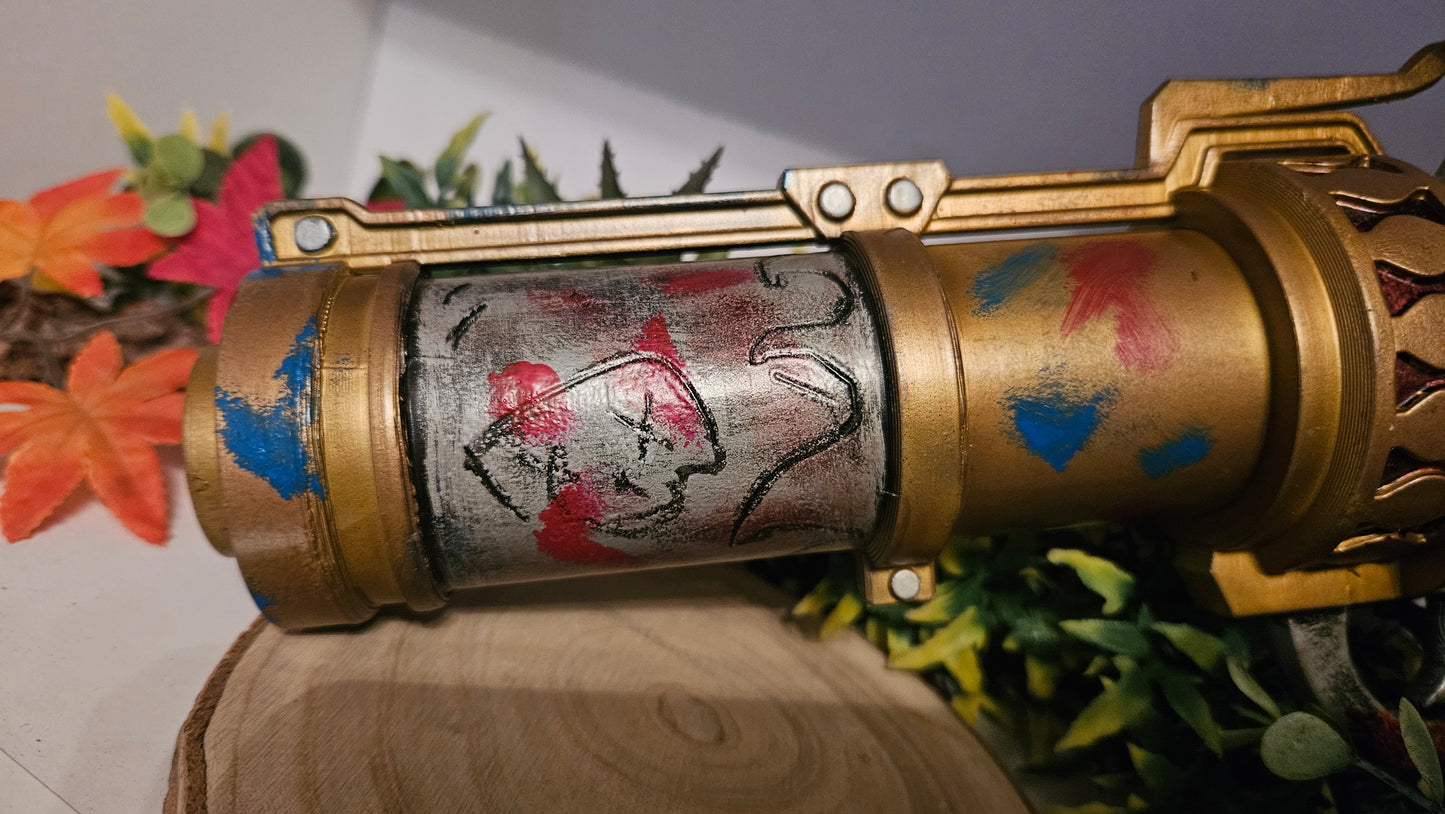 3D-gedruckte Arcane Jinx Zap Gun Handbemalt (32cm) aus PLA – Perfekt für Cosplay und Gaming