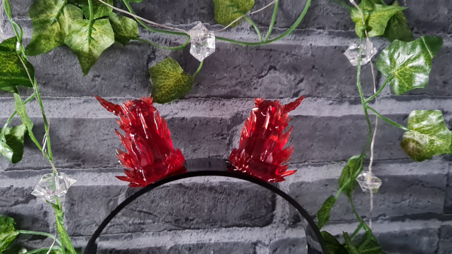 Verschiedene 3D-gedruckte Resin-Hörner für Cosplay – Kristallartige Dämonenhörner | Handgefertigte Accessoires für Fantasy & Anime Kostüme
