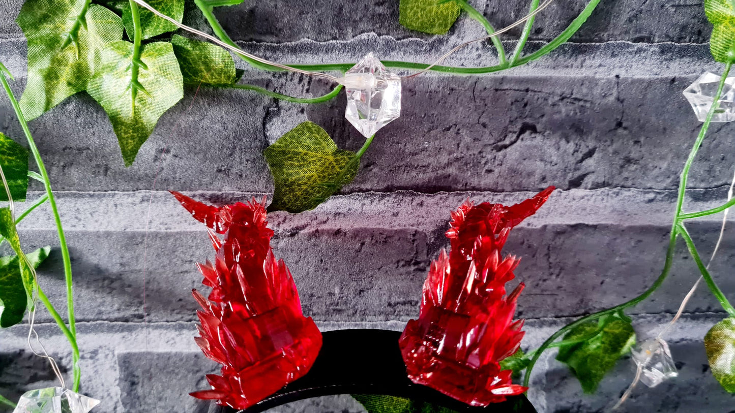 Verschiedene 3D-gedruckte Resin-Hörner für Cosplay – Kristallartige Dämonenhörner | Handgefertigte Accessoires für Fantasy & Anime Kostüme