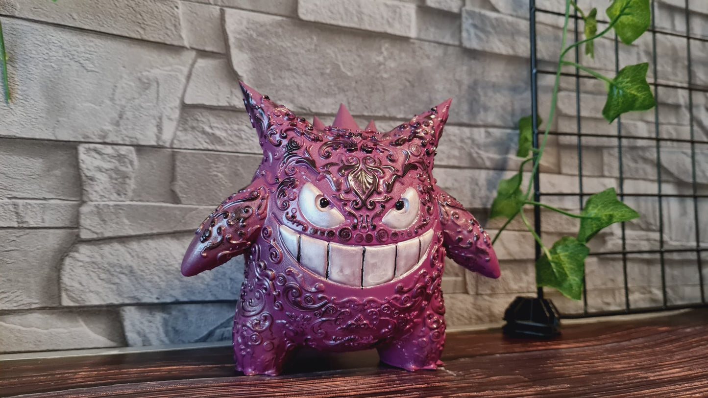 Handbemalte 3D-gedruckte Pikachu (22cm) & Gengar (13cm) Ornamental-Figuren – Perfekt für Cosplay & Gaming Fans