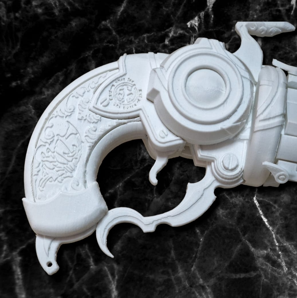 Bayonetta Color the World 3D-Druck Cosplay Pistolen – PLA Replica zum Selbstbemalen für Gaming & Cosplay