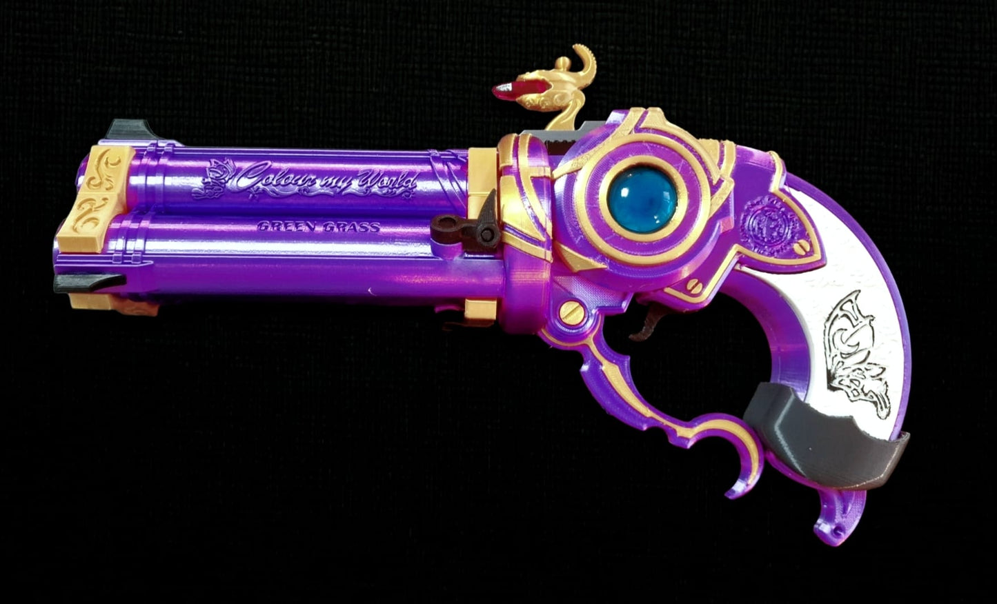 3D-gedruckte Bayonetta „Color the World“ Cosplay-Pistolen – Farbige PLA-Versionen für Gaming-Fans
