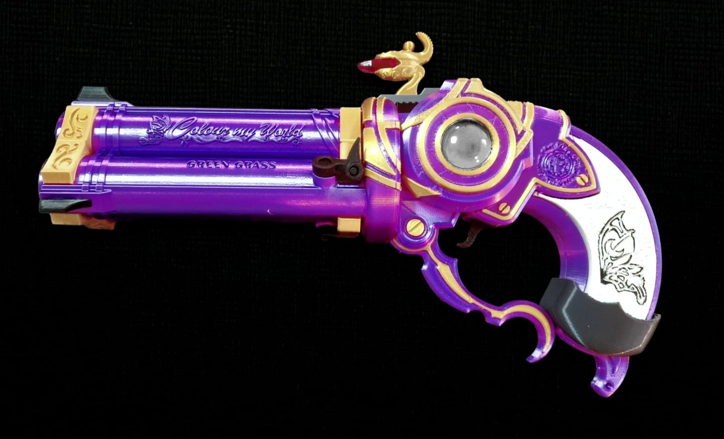 3D-gedruckte Bayonetta „Color the World“ Cosplay-Pistolen – Farbige PLA-Versionen für Gaming-Fans