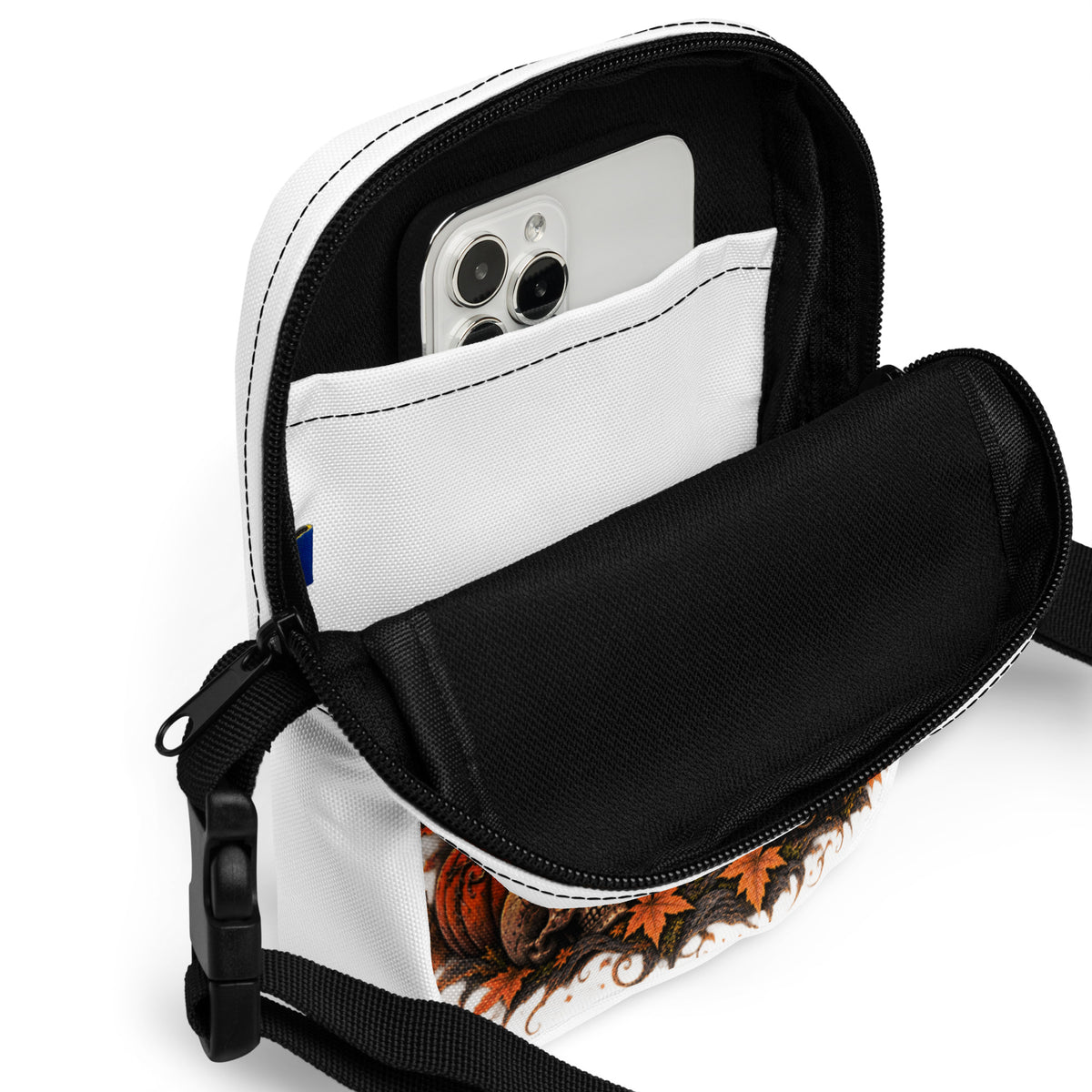 Weiße Kürbishexe Crossbody Bag – Produktdetails
