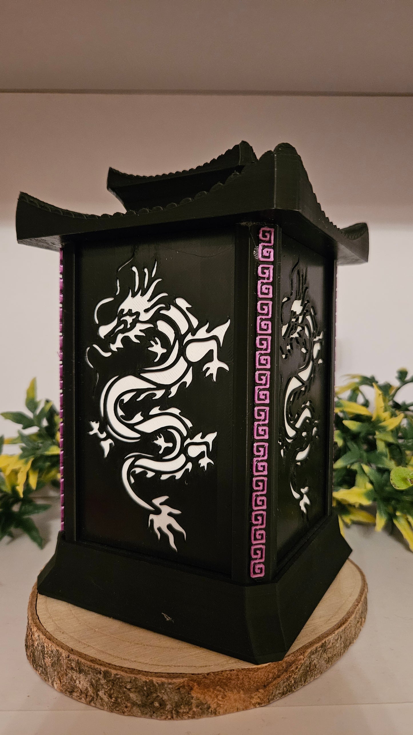 3D-gedruckte Japanische Drachen-Lampe aus PLA – Perfekt für Cosplay & Gaming-Setup