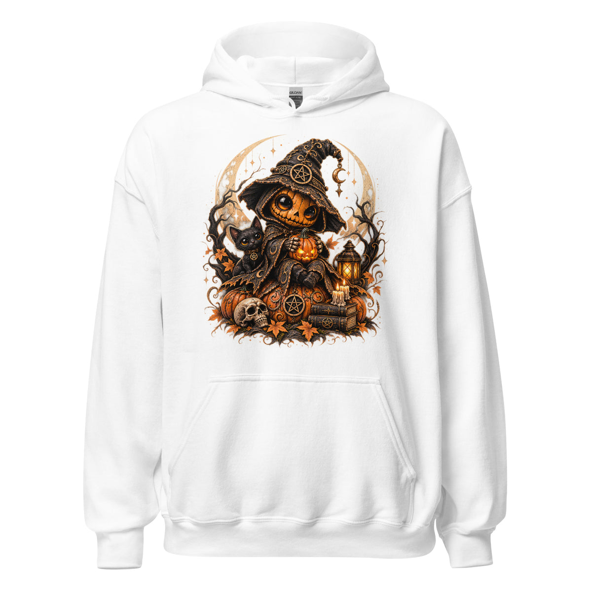 Kürbishexe – Gothic Hoodie – Vorderansicht