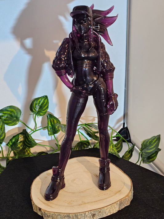 3D-gedruckte Akali KDA Figur aus Harz – Perfekt für Cosplay & Gaming  24,5 cm Sammlerstück
