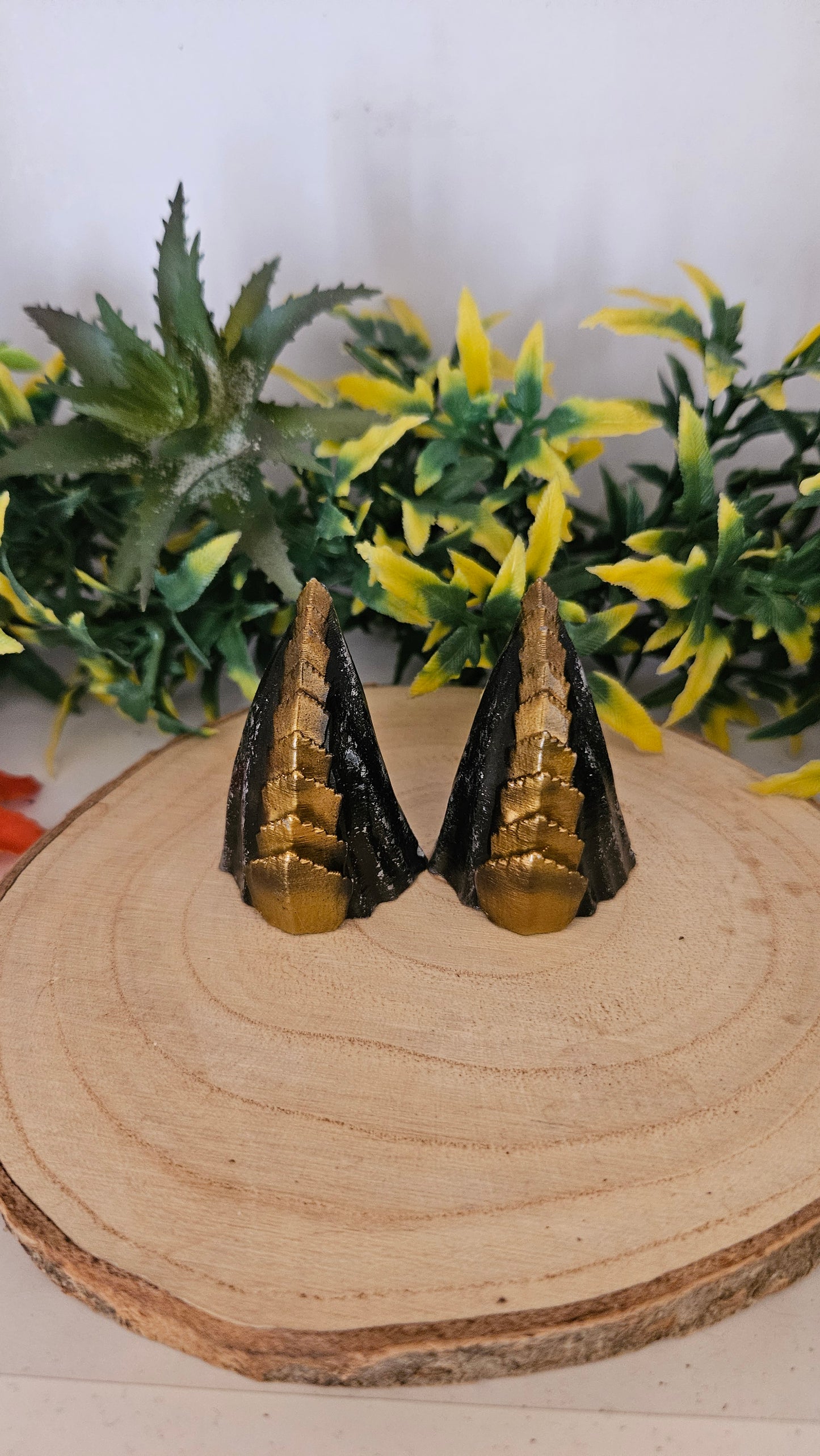 Cosplay Hörner – Handbemalte 3D-Druck Hörner aus PLA mit Nylonband – Fantasy Accessoire für LARP & Kostüm