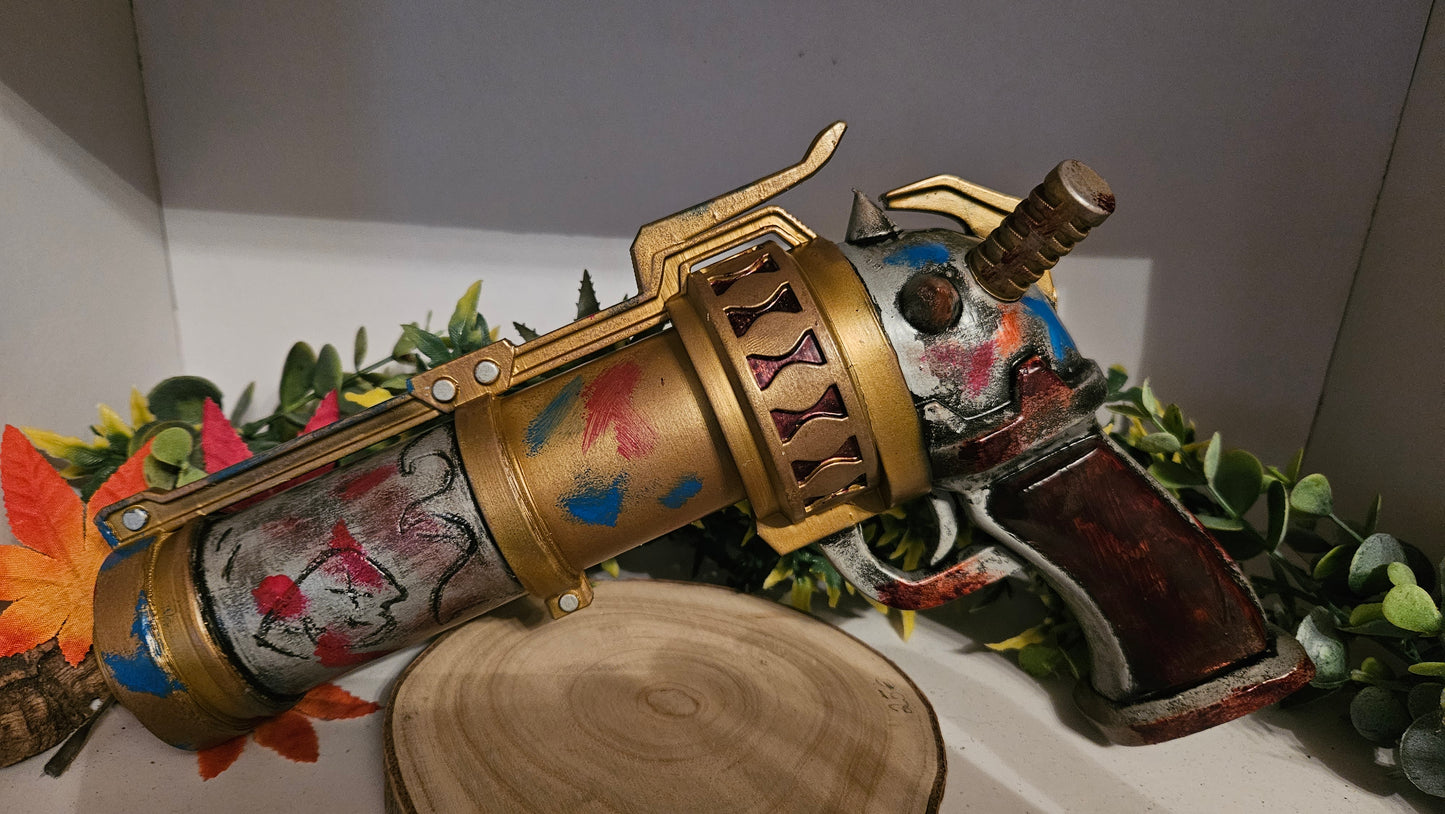 3D-gedruckte Arcane Jinx Zap Gun Handbemalt (32cm) aus PLA – Perfekt für Cosplay und Gaming