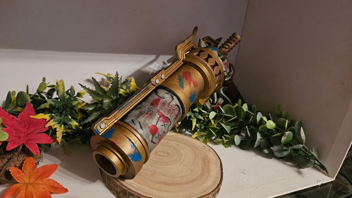 Arcane Jinx Zap Gun – Detailansicht der handbemalten Cosplay-Requisite