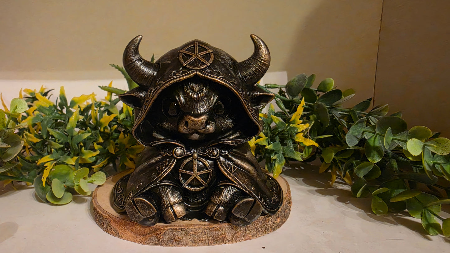 Gothic Minotaurus Figur – Handbemalte mystische Deko aus Kunstharz | 10 cm