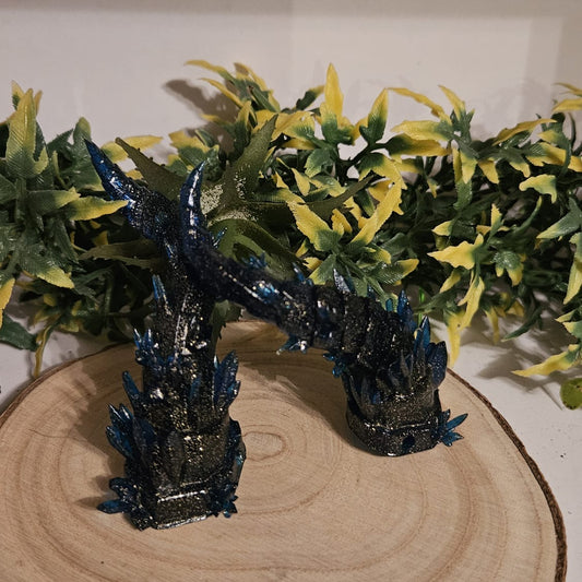 3D-gedruckte Resin-Hörner für Cosplay – Kristallartige Dämonenhörner | Handgefertigte Accessoires für Fantasy & Anime Kostüme