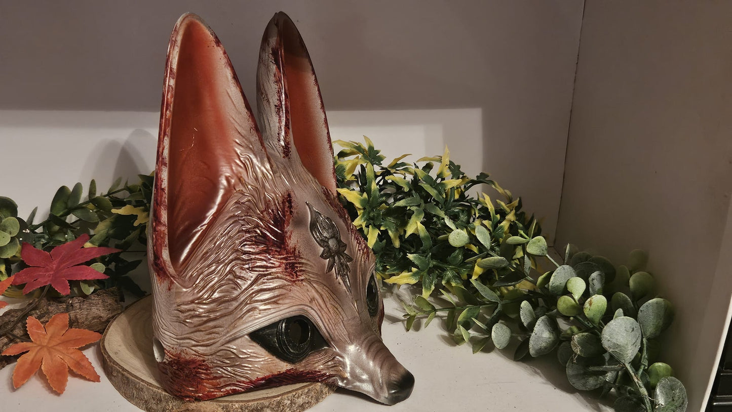 Silent Hill F Fuchsmaske – 3D-gedruckt & handbemalt – Cosplay Gaming Accessoire aus PLA