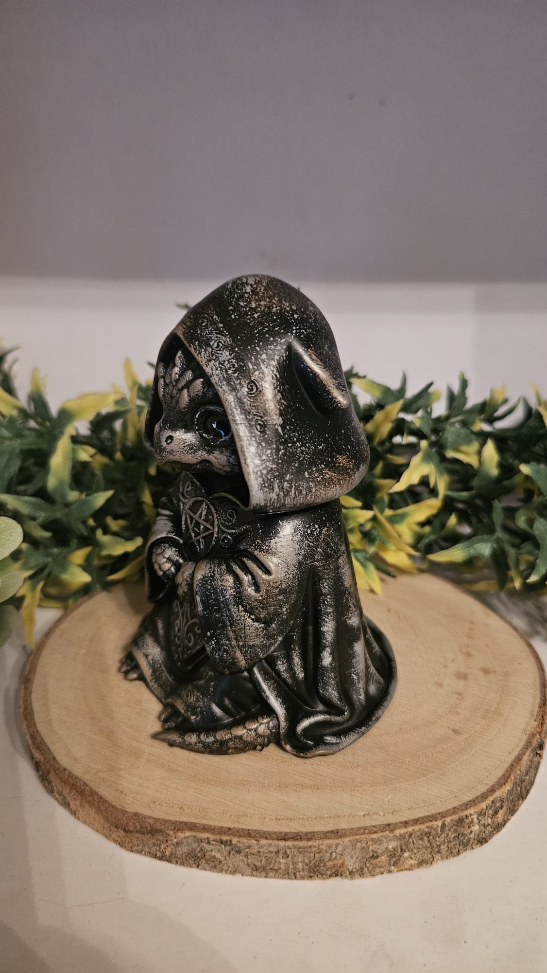 Mystical Gothic Dragon Figurine – 3D Printed Resin Decoration, Hand-Painted, 10cm