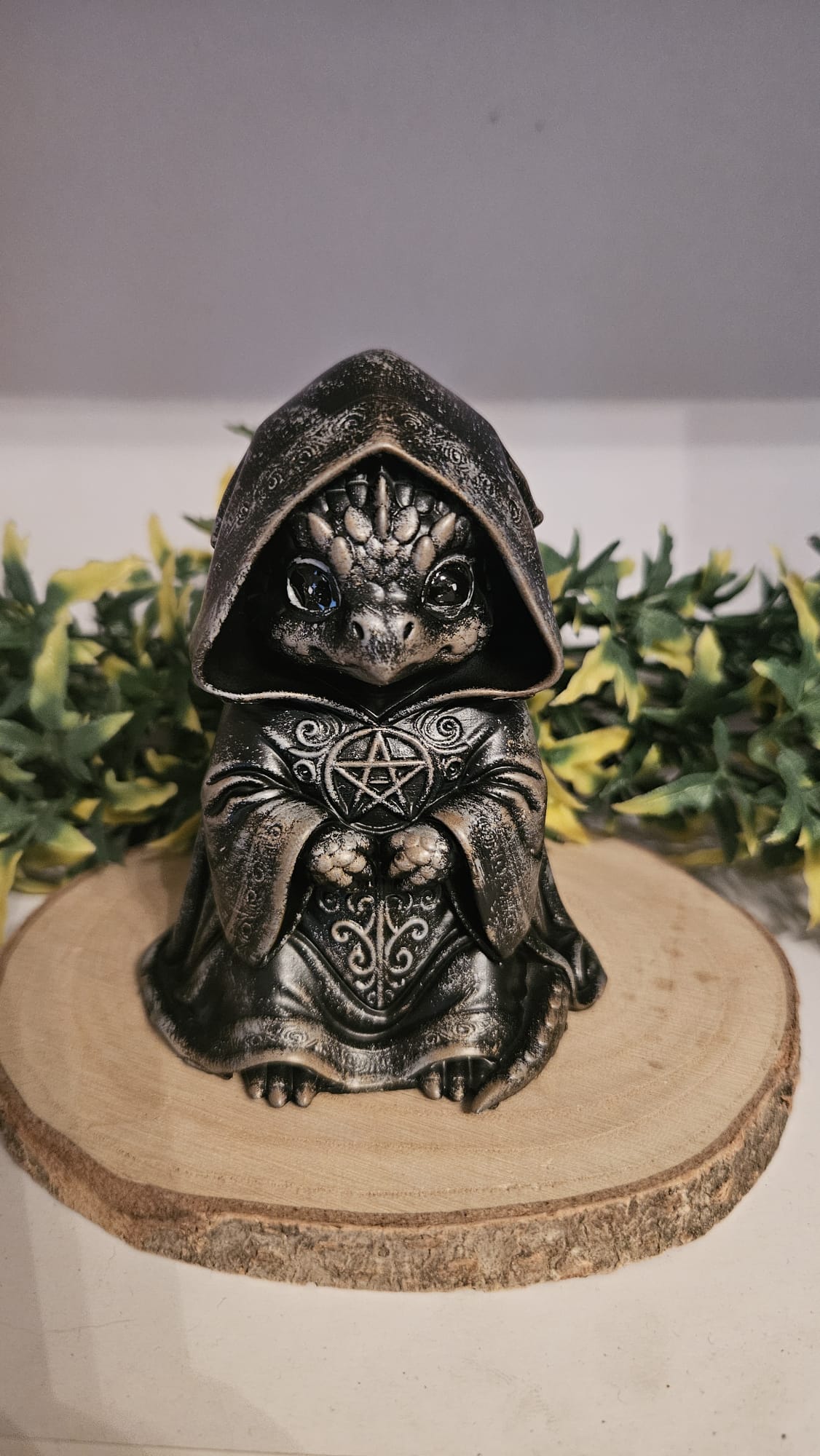 Mystical Gothic Dragon Figurine – 3D Printed Resin Decoration, Hand-Painted, 10cm