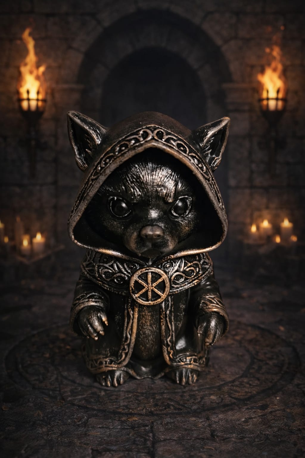 Mystical Gothic Werewolf Figurine – 3D-Printed & Hand-Painted Resin Decor, approx. 10 cm