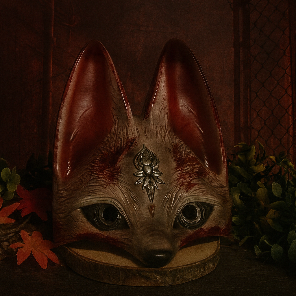 Silent Hill F Fuchsmaske – 3D-gedruckt & handbemalt – Cosplay Gaming Accessoire aus PLA