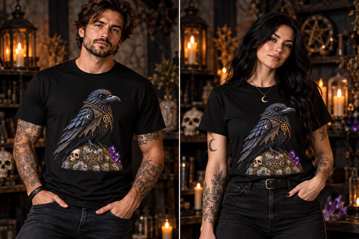 Rabenwächter T-Shirt – Tragebild Mann und Frau