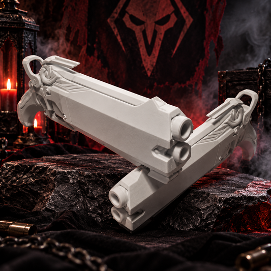 Reaper Guns Cosplay-Repliken – dramatisches Hauptbild von Kitsu-Crafts