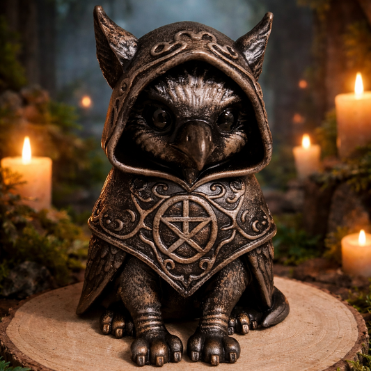 Mystical Gothic Griffon Guardian Figurine made of Resin – Hand-Painted Decorative Figure in Occult Style, approx. 10 cm