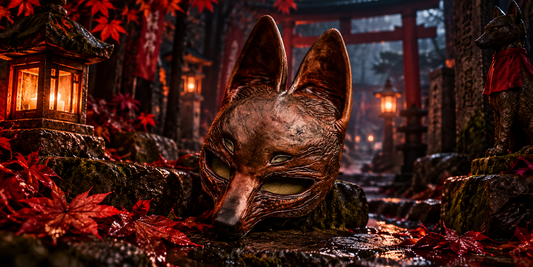 Silent Hill F Fuchsmaske – handbemalte Horror-Cosplay-Maske aus PLA von Kitsu-Crafts