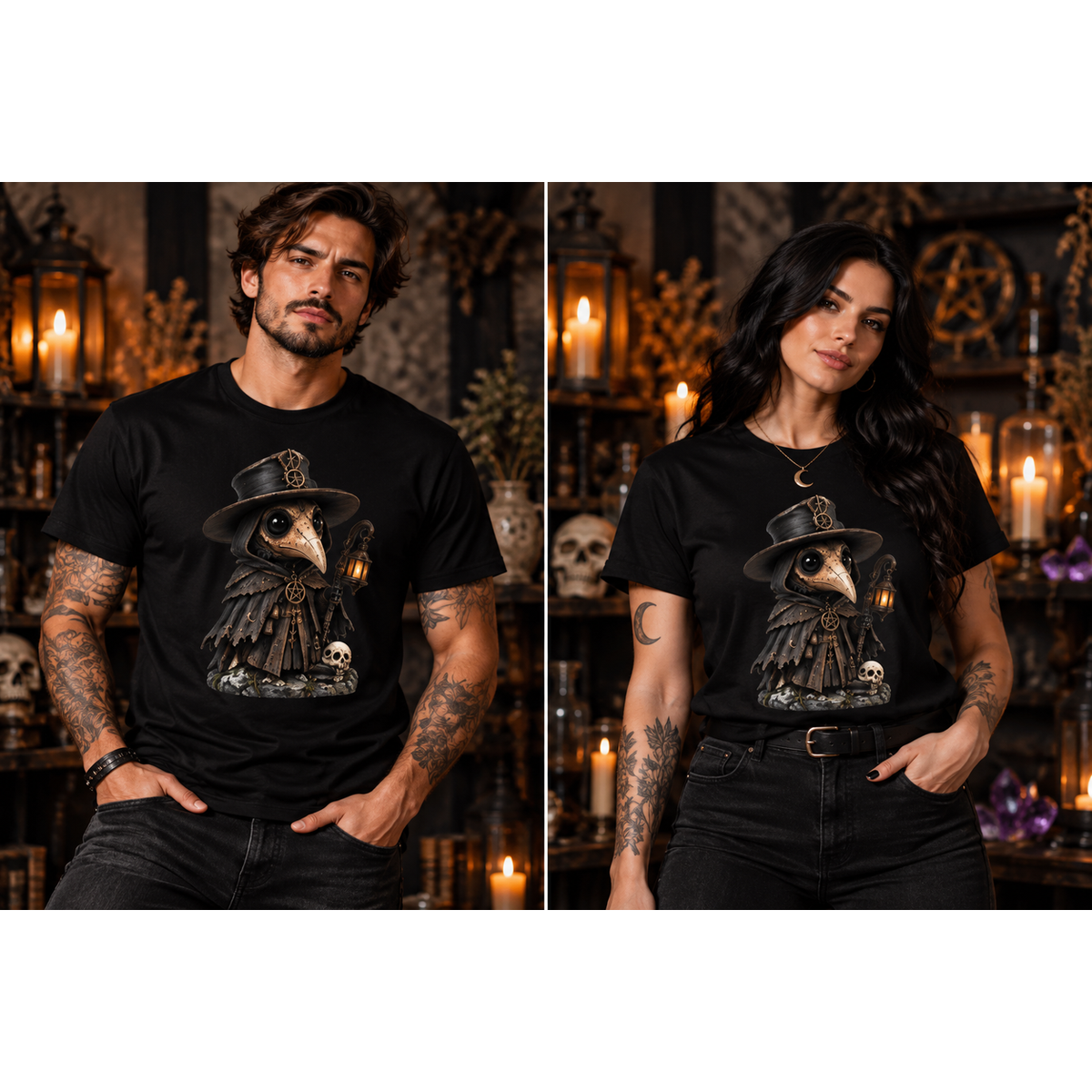 Pestdoktor – Gothic T-Shirt | Kitsu-Crafts – Tragebild quadratisch 1254 × 1254