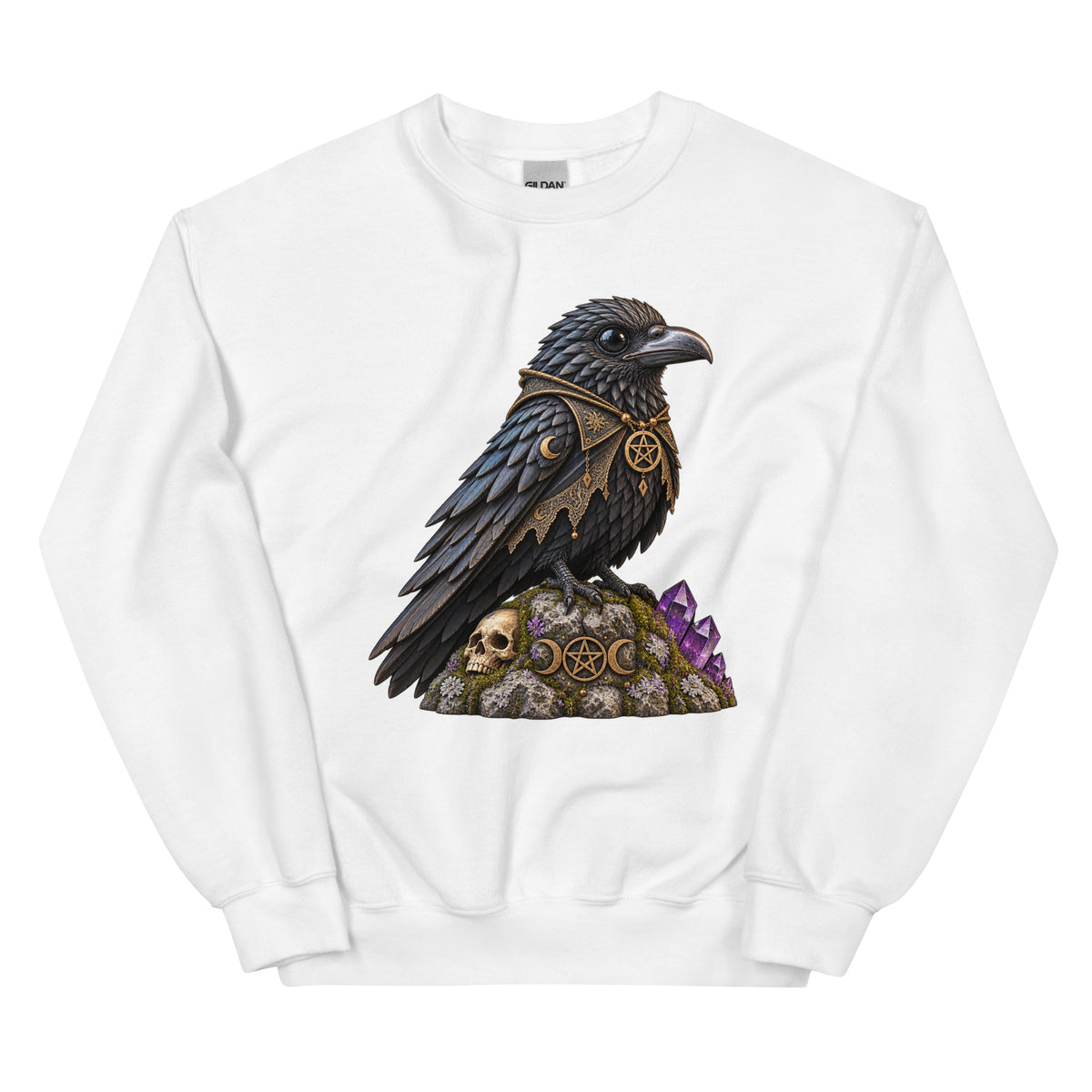 Rabenwächter Sweatshirt – Schwarz & Weiß – Vorderansicht