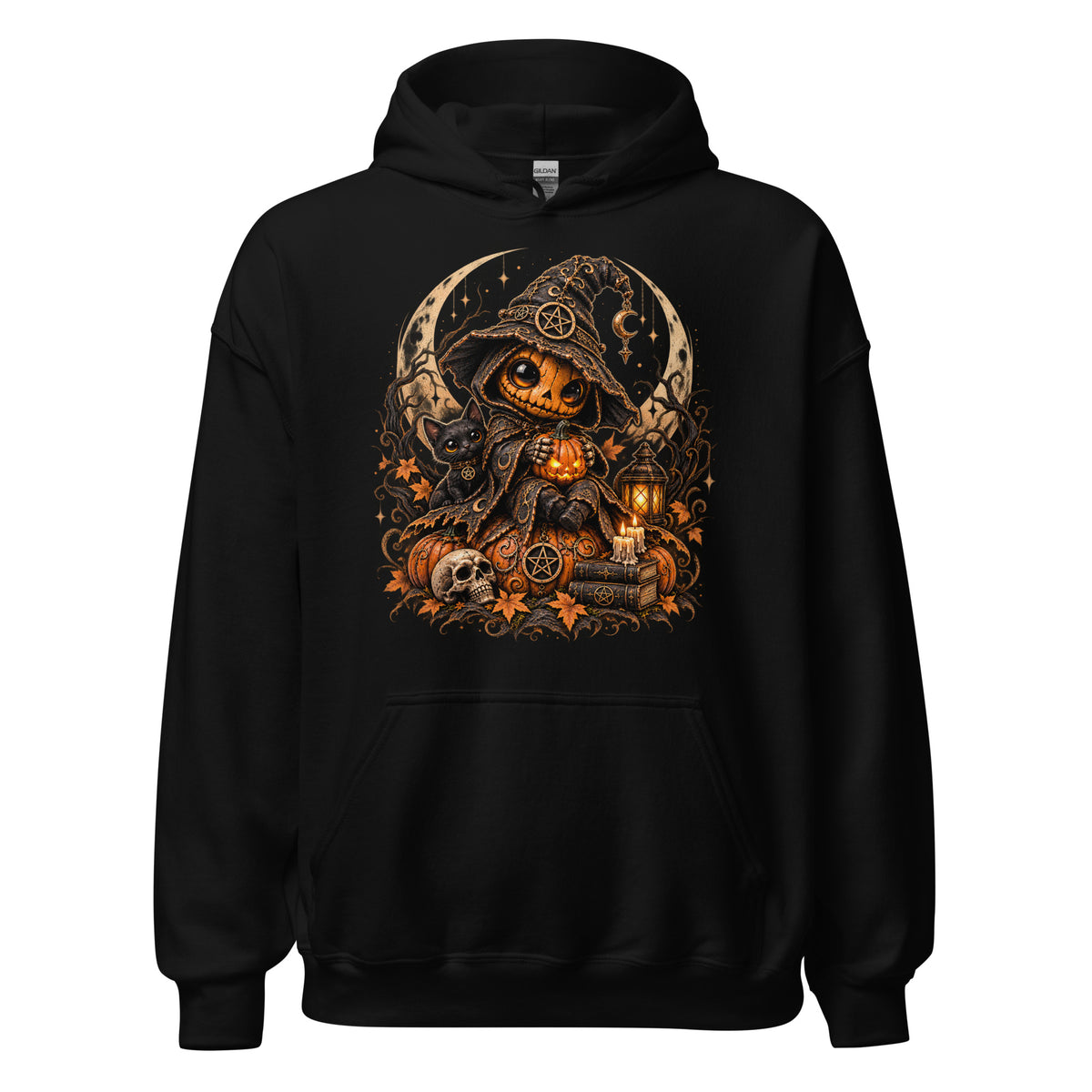 Kürbishexe – Gothic Hoodie – Vorderansicht