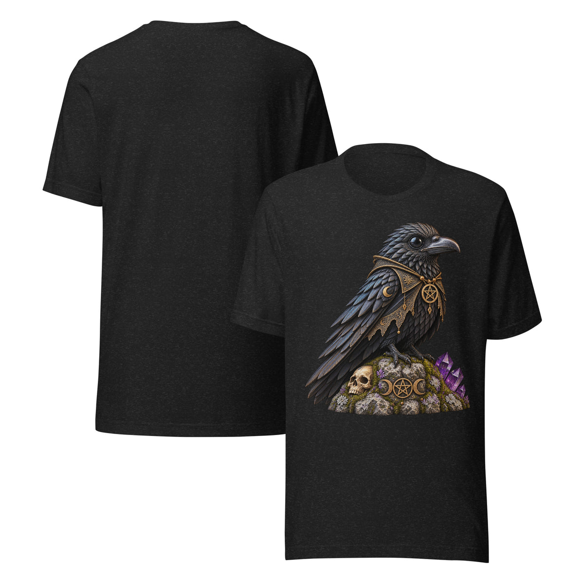 Rabenwächter – Dark-Fantasy-T-Shirt – Rückansicht