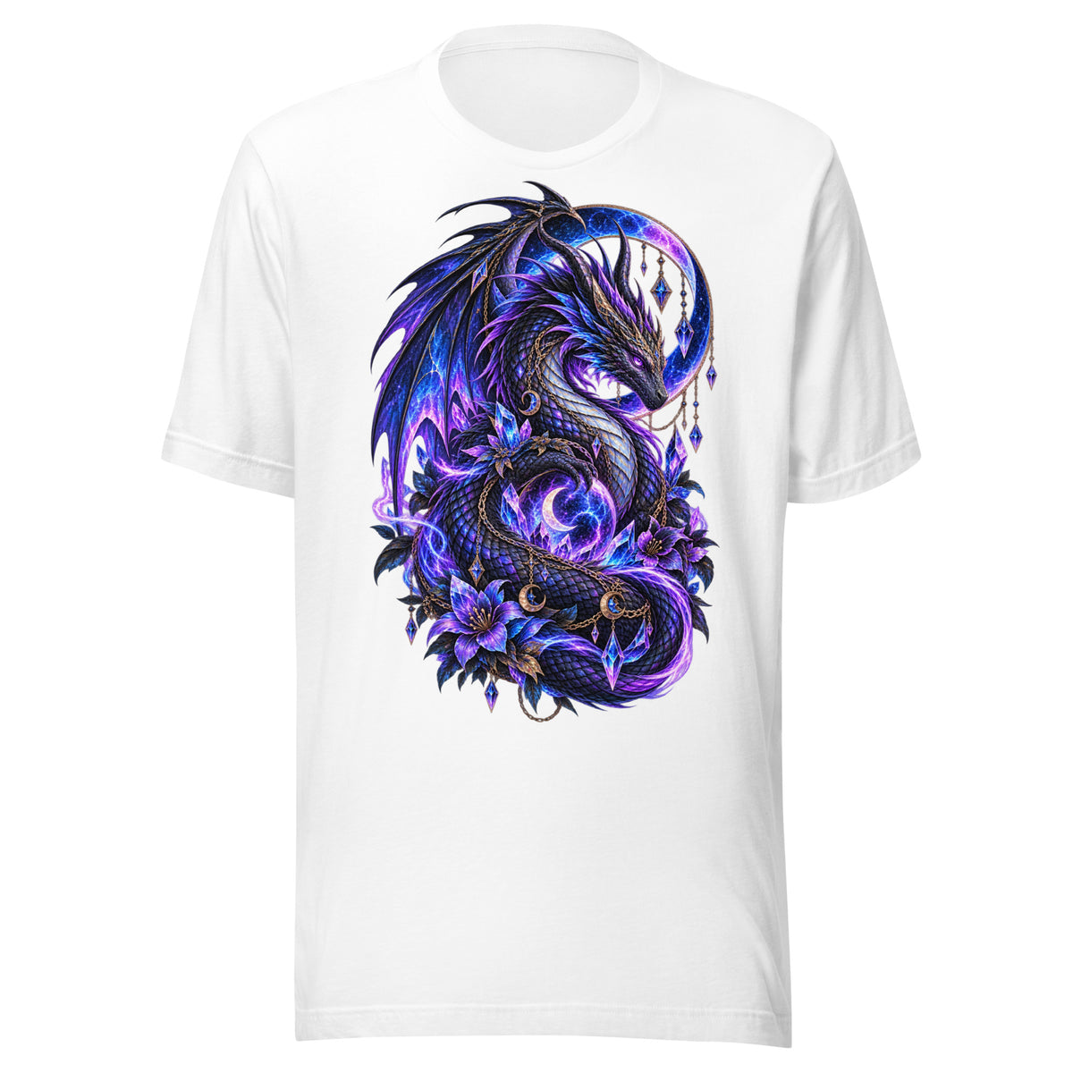 Drachenmond – Dark Fantasy T-Shirt mit Drachenmotiv – Vorderansicht
